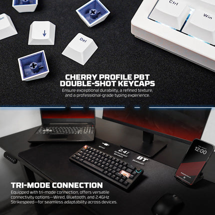 Fantech MAXFIT6 65% Hot-Swap QMK/VIA Wireless Mechanical Keyboard with Knob