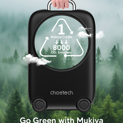 Choetech MagLeap 15W Travel 3-in-1 Foldable Magnetic Wireless Charger - Black