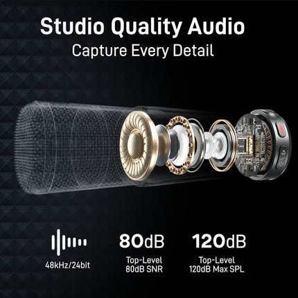 MAONO WAVE T5 Wireless Lavalier Microphone (2MICS) Combo For Carmera / Lightning / Type-C