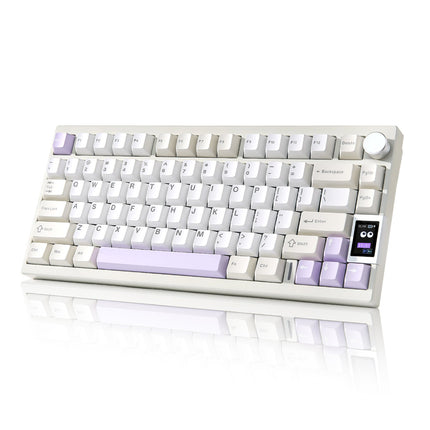 YUNZII AL80 QMK Aluminum Wireless Mechanical Keyboard with LCD Screen