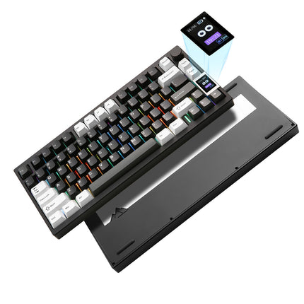 YUNZII AL80 QMK Aluminum Wireless Mechanical Keyboard with LCD Screen