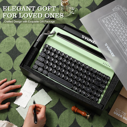 YUNZII QL75 Retro Typewriter QMK/VIA Wireless Mechanical Keyboard