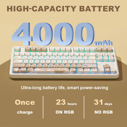 YUNZII B87 QMK/VIA Hot-Swap Mechanical Keyboard with Wrist Rest