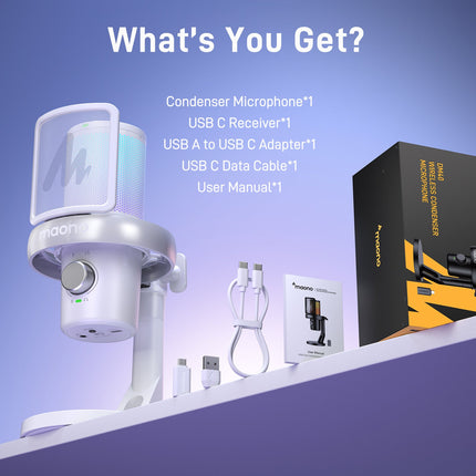 MAONO DM40 Pro USB/Wireless Gaming Desktop Microphone