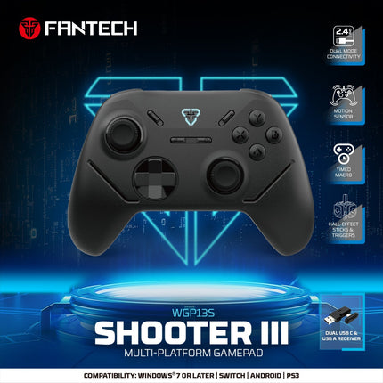 Fantech Wireless Gaming Controller Gamepad Multi-platform Hall-Effect (SHOOTER III WGP13S)