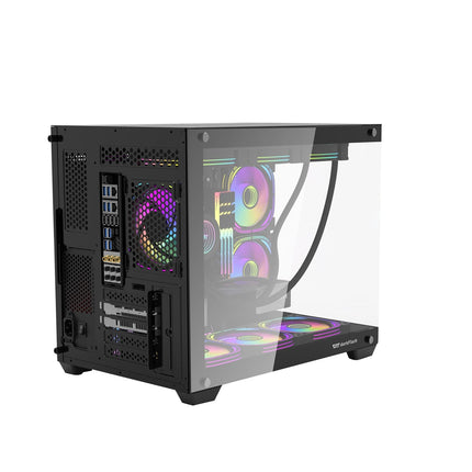 DarkFlash C285MP M-ATX PC CASE Tempered Glass Side Panel without Fan