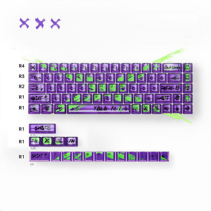 Keytok XXX Cherry Profile PC Keycaps 73pcs/ Set