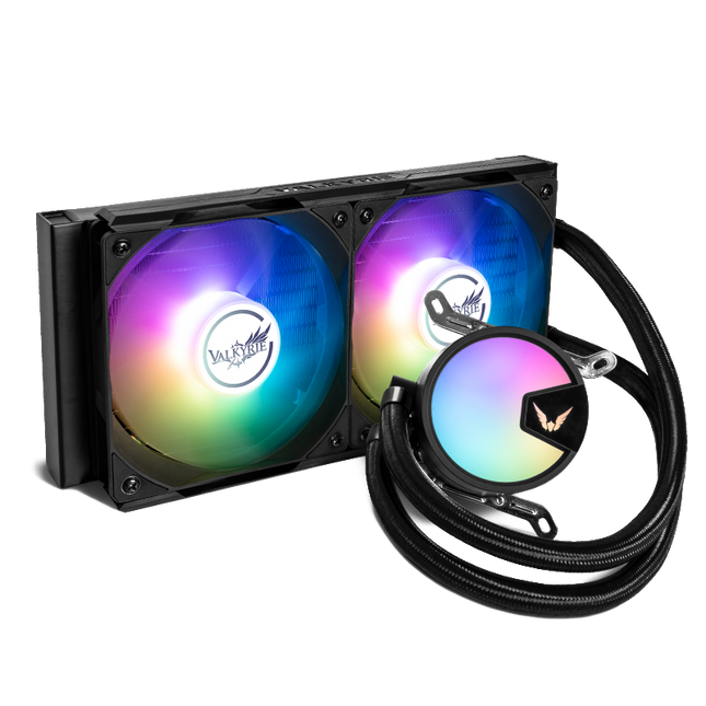 Valkyrie A240 CPU Water Cooler 240mm AIO Liquid Cooling 2x ARGB Fans