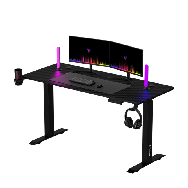 Fantech GD914 Office Desk Height Adjustable Motorised Electric Stand Gaming Table 140x60cm(Black)