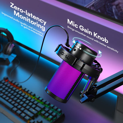 MAONO DGM20S Gamerwave Condenser USB Gaming RGB Microphone