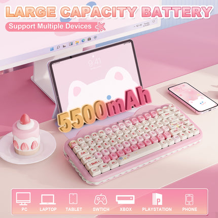 YUNZII C75 Cake Meow Hot-Swap Wireless Mechanical Keyboard