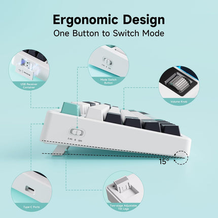 MCHOSE G87 Wireless Gasket Mount Custom Mechanical Keyboard