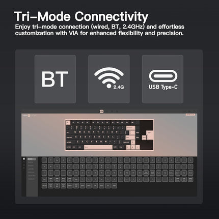 WOBKEY Rainy 75 Aluminum RGB Wireless Mechanical Keyboard