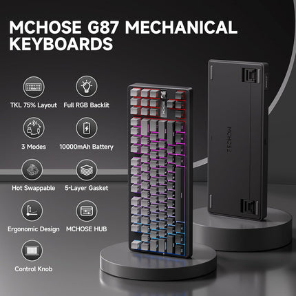 MCHOSE G87 Wireless Gasket Mount Custom Mechanical Keyboard