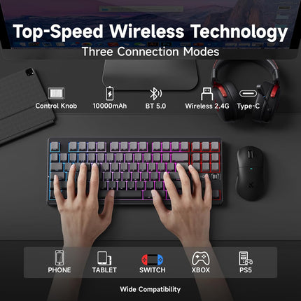 MCHOSE G87 Wireless Gasket Mount Custom Mechanical Keyboard