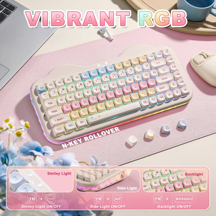 YUNZII C75 Cake Meow Hot-Swap Wireless Mechanical Keyboard
