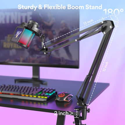 MAONO DGM20S Gamerwave Condenser USB Gaming RGB Microphone