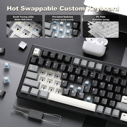 YUNZII IF99 QMK/VIA Full Size Wireless Mechanical Keyboard with LCD Screen