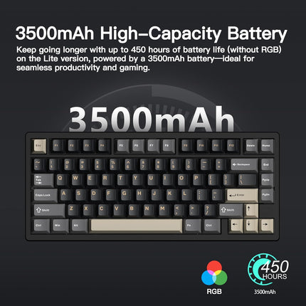 WOBKEY Rainy 75 Aluminum RGB Wireless Mechanical Keyboard