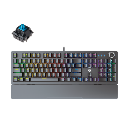 Fantech Gaming PC Mechanical Keyboard RGB Backlit Anti-Ghosting Key with Wrist Rest (MK853)