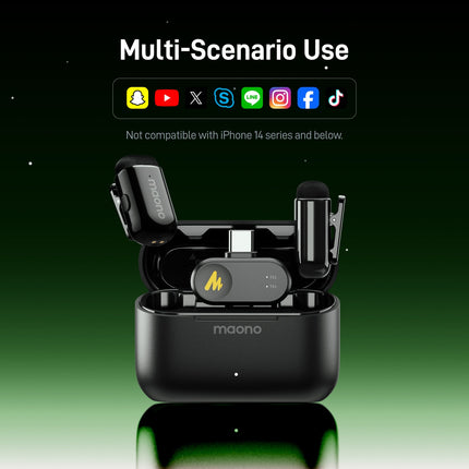 MAONO WAVE T1 MINI Wireless Microphone (2 MICS)