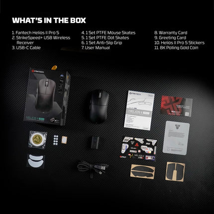 Fantech HELIOS II PRO S XD3V3 8K Wireless Gaming Mouse included 8K Dongle