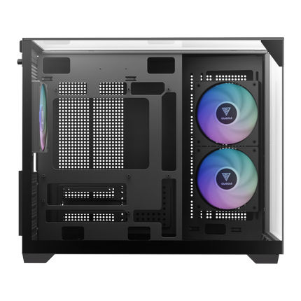 Gamdias ATLAS M3M M-ATX PC CASE Tempered Glass Computer Case with 3 ARGB Fans