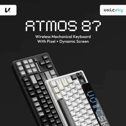 VOICSKY ATMOS 87 Wireless Mechanical Keyboard with Custom Pixel Dynamic Screen