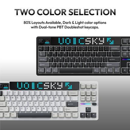 VOICSKY ATMOS 87 Wireless Mechanical Keyboard with Custom Pixel Dynamic Screen