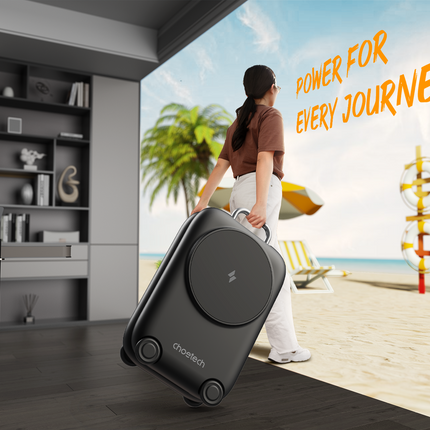 Choetech MagLeap 15W Travel 3-in-1 Foldable Magnetic Wireless Charger - Black