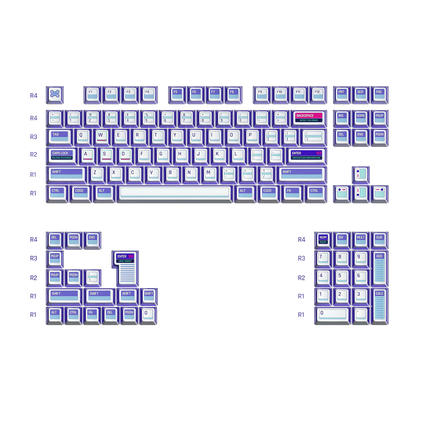 Keytok KOL CTRL Purple Dye-Sub PBT Keycaps 122pcs / Set