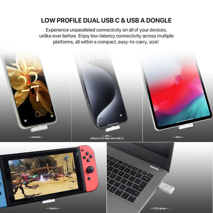 Fantech WHG03 PRO Wireless, Bluetooth, 3.5mm and wired USB-C with 7.1 Surround Sound Headset