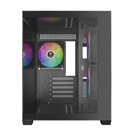 Gamdias AURA GC10M V2 M-ATX PC CASE Tempered Glass Side Panel with 3 ARGB Fans