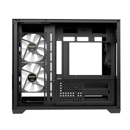Gamdias AURA GC10M V2 M-ATX PC CASE Tempered Glass Side Panel with 3 ARGB Fans