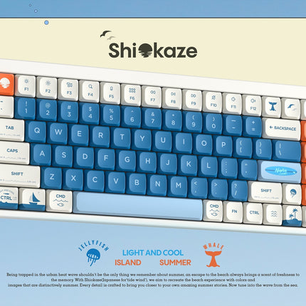 Nuphy Shiokaze nSA Dye-sub PBT Keycaps