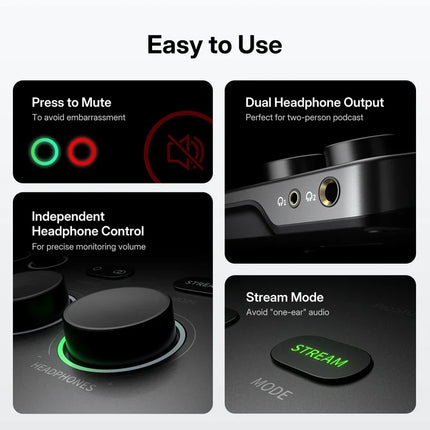 Maono P2 USB Hybrid Aluminium panel Audio Interface for Music Production, Streaming, Podcast