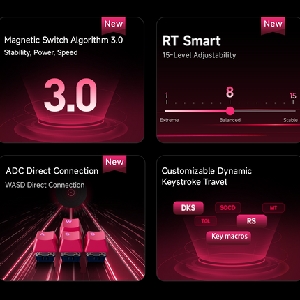 MCHOSE Mix 87 HE Magnetic 8K Wired Gaming Keyboard