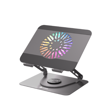 Fantech NC30 Notebook Laptop Cooler RGB Cooling Stand with 360° Rotating Base - Grey