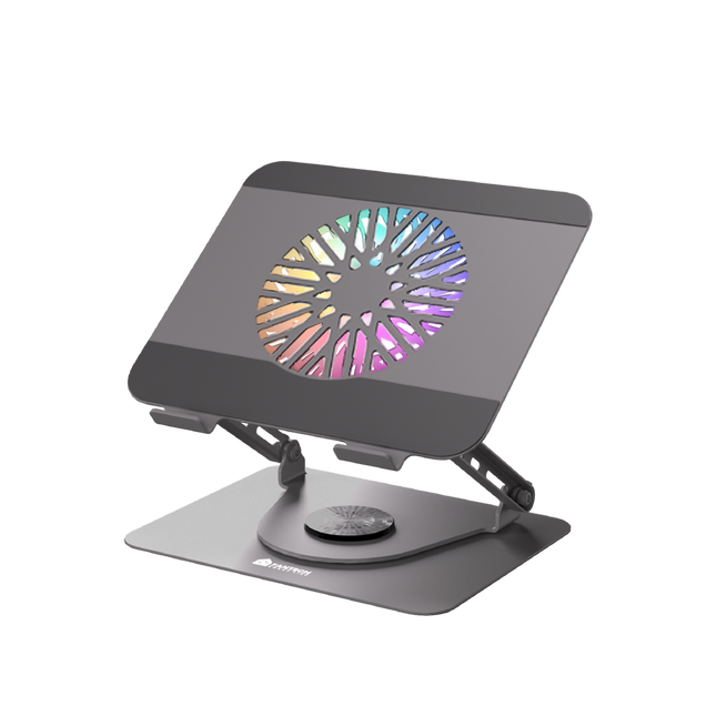 Fantech NC30 Notebook Laptop Cooler RGB Cooling Stand with 360° Rotating Base - Grey