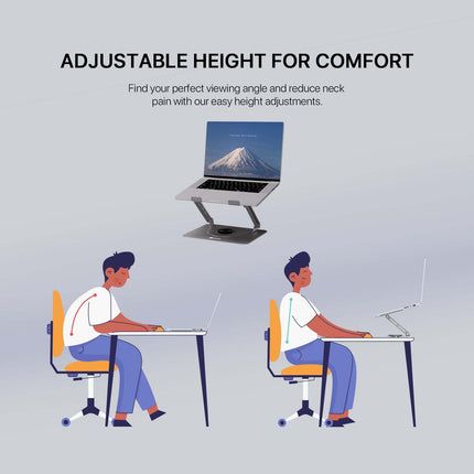 Fantech NC30 Notebook Laptop Cooler RGB Cooling Stand with 360° Rotating Base - Grey