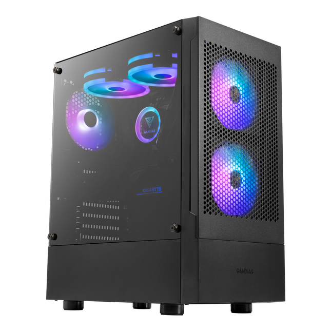 Gamdias Talos E3 Mesh Computer Case ATX Mid Tower Gaming PC Case with 3x ARGB Fans