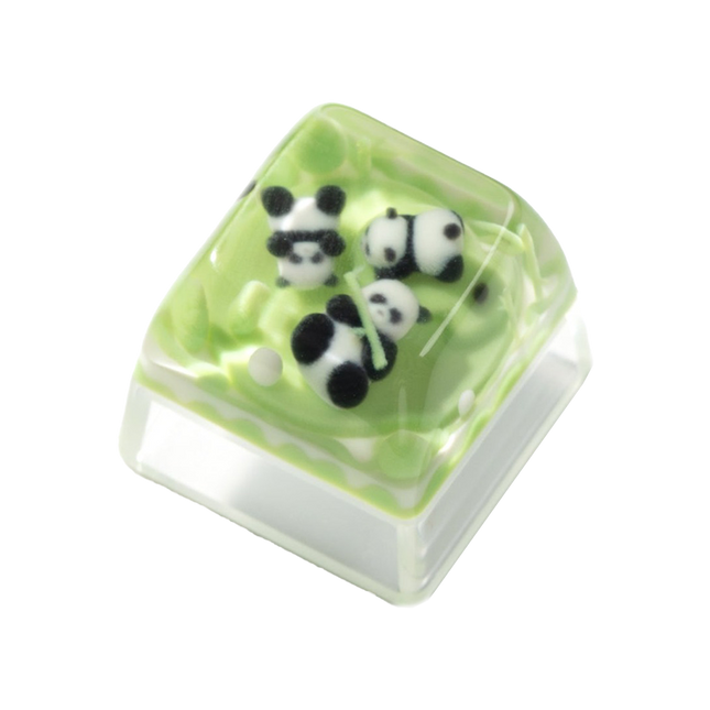 Keychron Three Pandas Resin Artisan Keycap