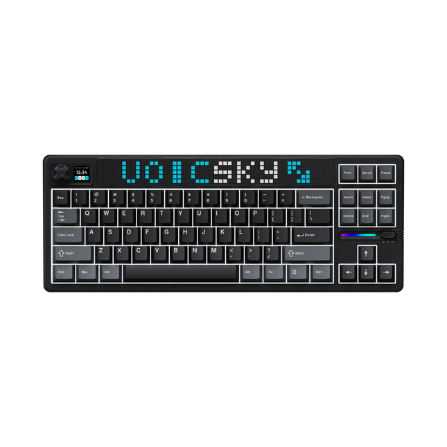 VOICSKY ATMOS 87 Wireless Mechanical Keyboard with Custom Pixel Dynamic Screen