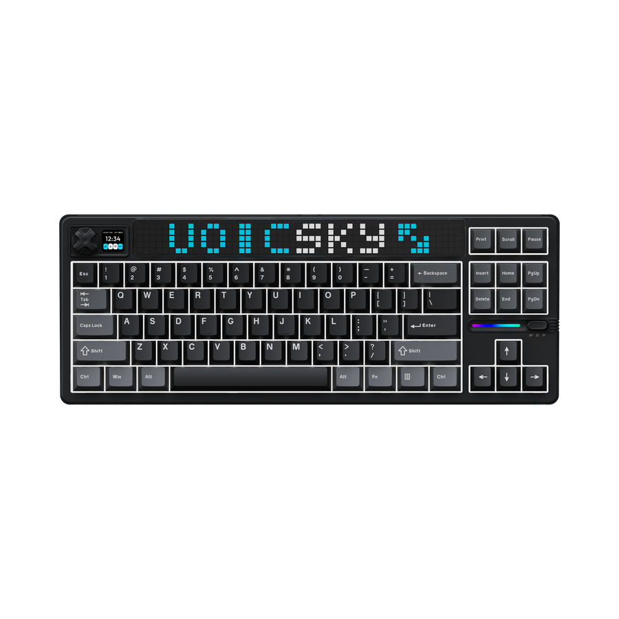 VOICSKY ATMOS 87 Wireless Mechanical Keyboard with Custom Pixel Dynamic Screen