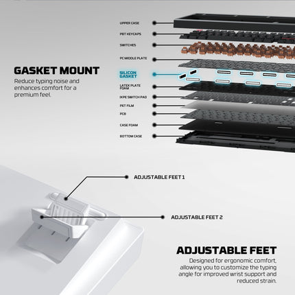 Fantech MAXFIT8 QMK Wireless Mechanical Keyboard