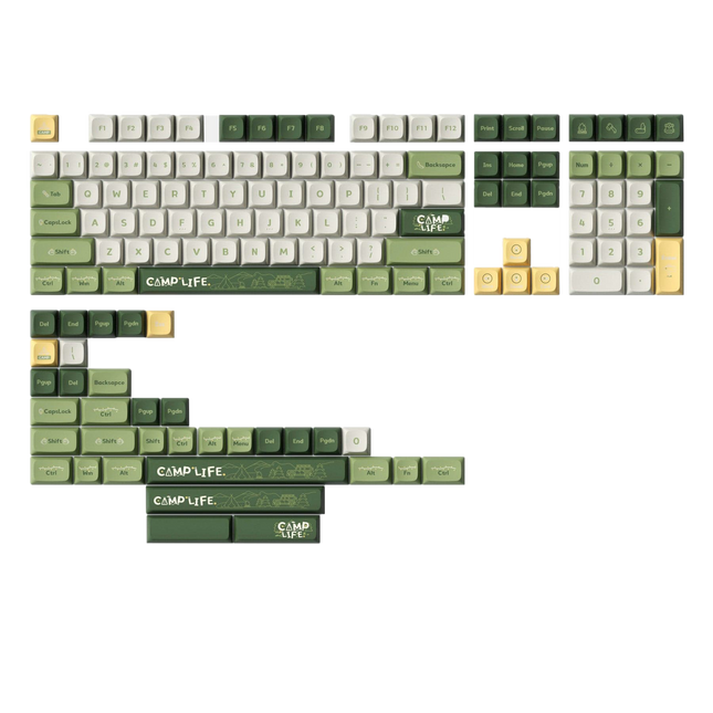 KeyTok KDA Camp Life Dye-Sub PBT Keycaps 142pcs / Set