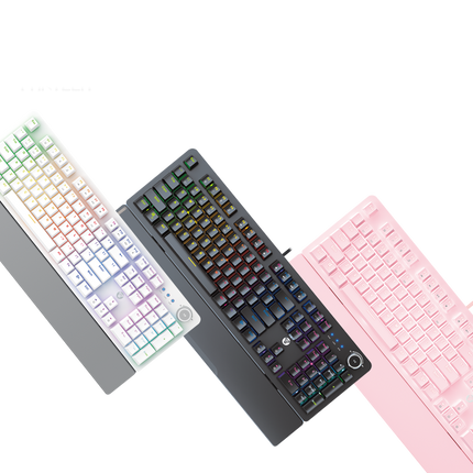 Fantech Gaming PC Mechanical Keyboard RGB Backlit Anti-Ghosting Key with Wrist Rest (MK853)