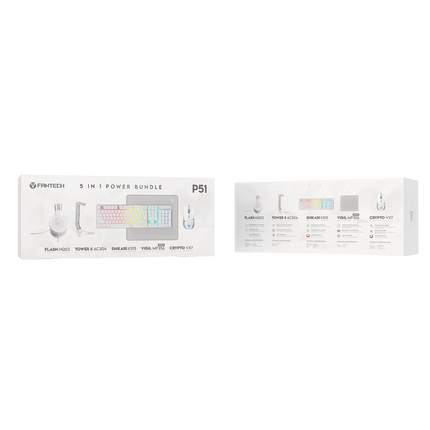 Fantech Gaming PC 5-in-1 Keyboard Combo with Mouse / Mousepad / Headset / Headset stand (P51)