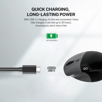 Fantech Comfy W195R Vertical Ergonomic Office Rechargeable Wireless Mouse