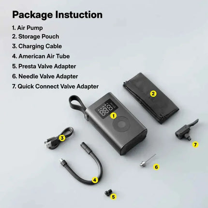 HOTO Air Pump ADV Portable Cordless 150 PSI Tyre Inflator with LED Light
